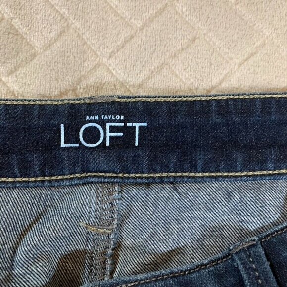 Ann Taylor Loft Womens 26 Denim Jeans Blue Curvy Skinny Dark Wash Low Rise - Picture 7 of 11